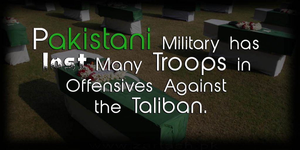 Pakistani army lost many trops in offencive taliban