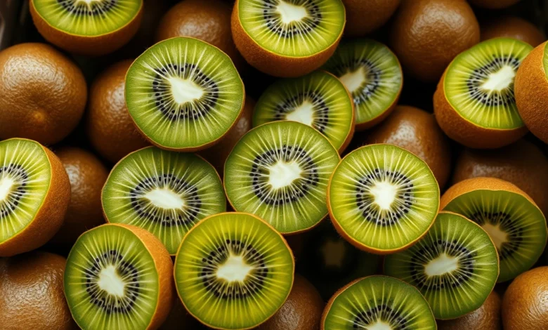 Kiwi season in Pakistan, fresh kiwi fruit at the market