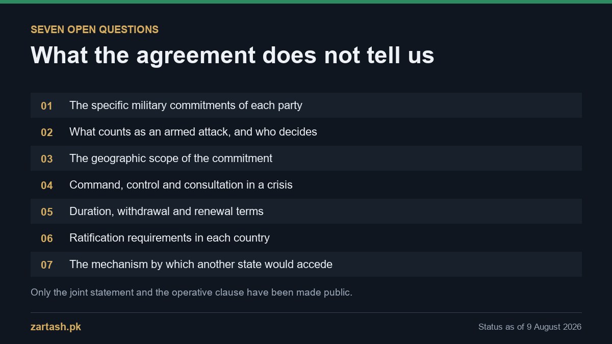 Seven things the Mecca Joint Defence Agreement has not disclosed