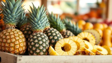Pineapple season in Pakistan, fresh pineapples at the market