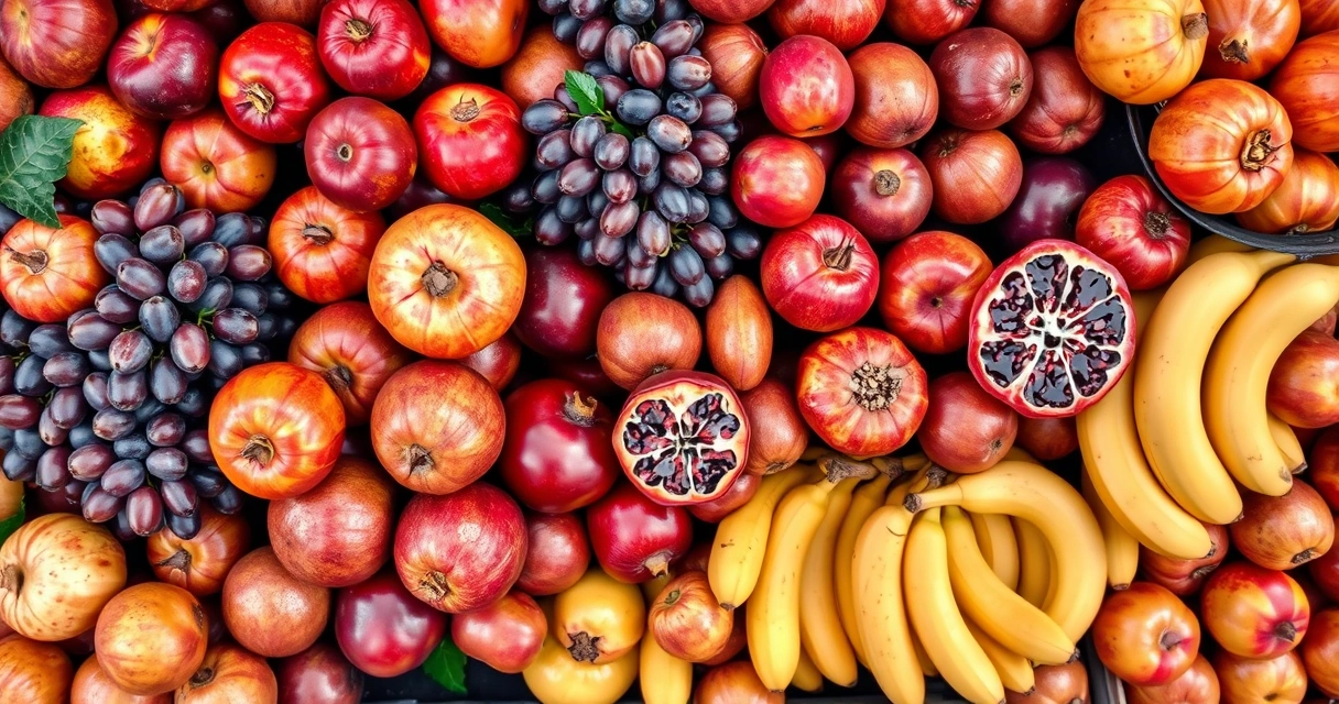 September fruits in Pakistan on a market stall